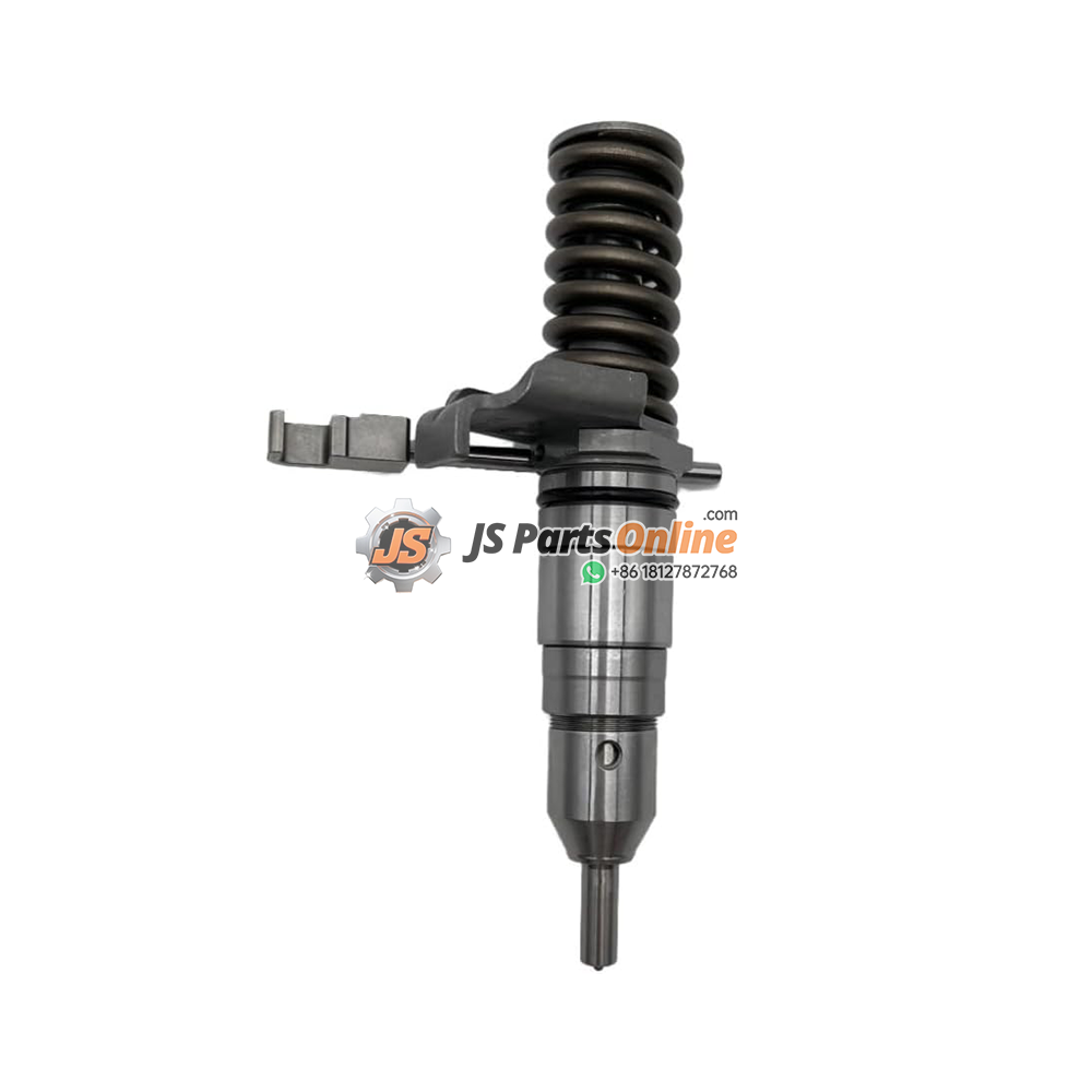 127-8225 0R-8469 Fuel Injector for Caterpillar CAT 3116 2 - JSpartsonline Diesel fuel injector with spring-loaded plunger and nozzle, branded JS Parts Online watermark