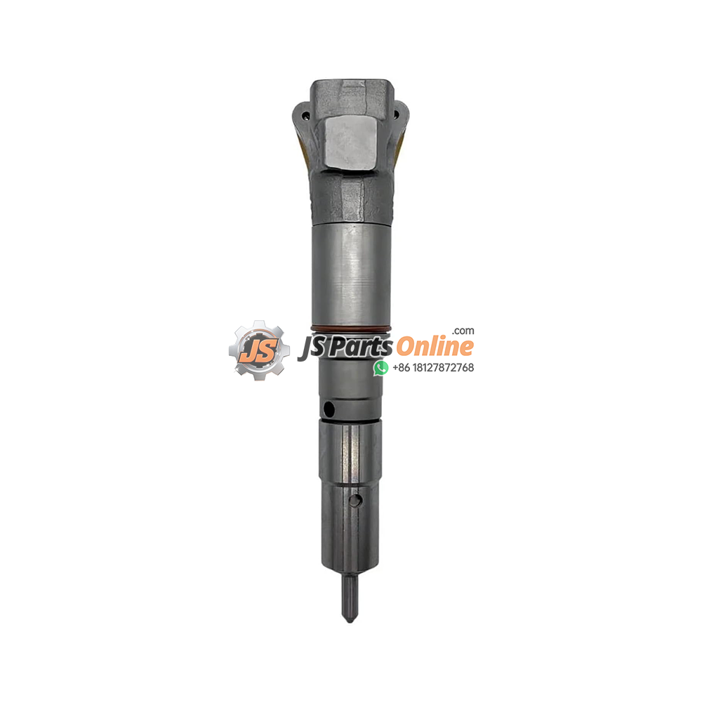 138-8754 0R-8624 Fuel Injector for Caterpillar CAT 3412E 3408E 4 - JSpartsonline High-pressure automotive fuel injector with gray metal body and nozzle at bottom, watermark JS Parts Online.