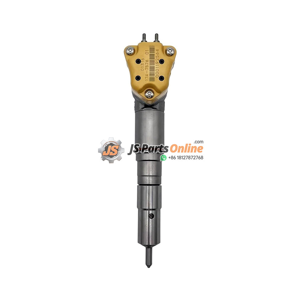 174-7526 20R-0758 Fuel Injector for Caterpillar CAT 3412E 4 - JSpartsonline Industrial hydraulic tool with a yellow head and gray shaft, branded JS Parts Online.
