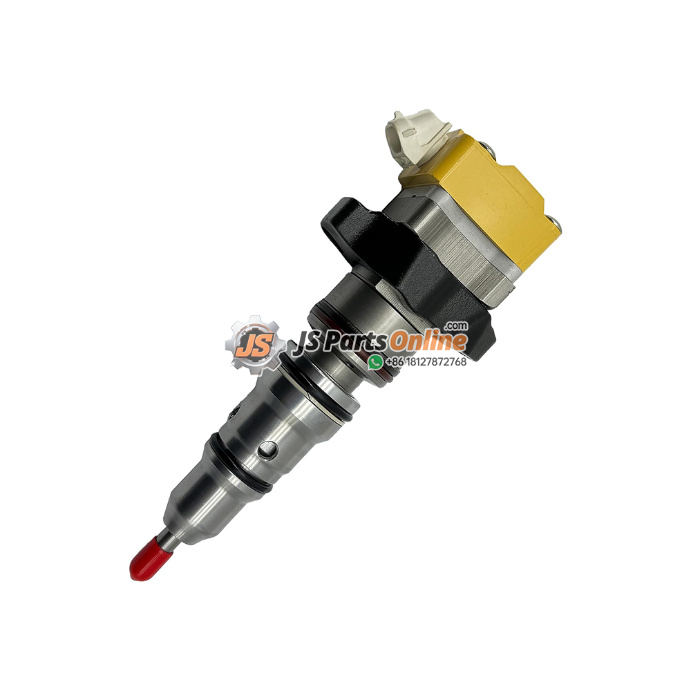 178-6432 Fuel Injector for Caterpillar CAT 3126 3126B 3126E 2 - JSpartsonline Automotive fuel injector with metal body and yellow connector, JSPartsOnline branding